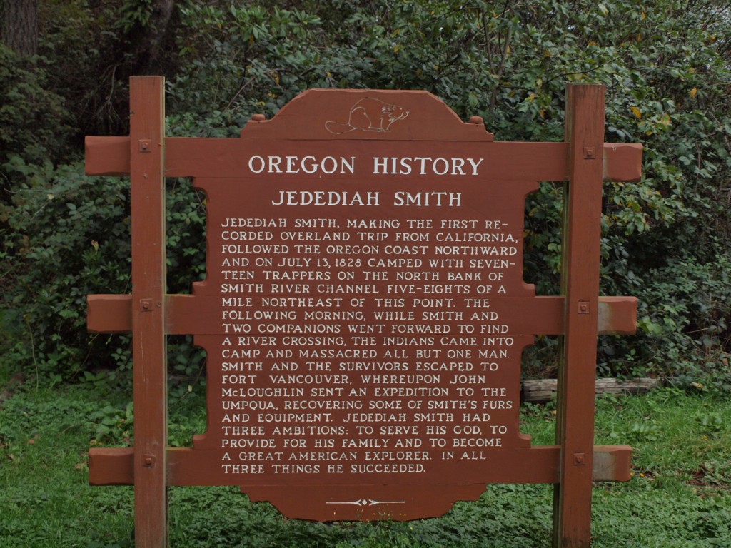 Oregon History Sign: Jedediah Smith - Pacific Northwest Photoblog